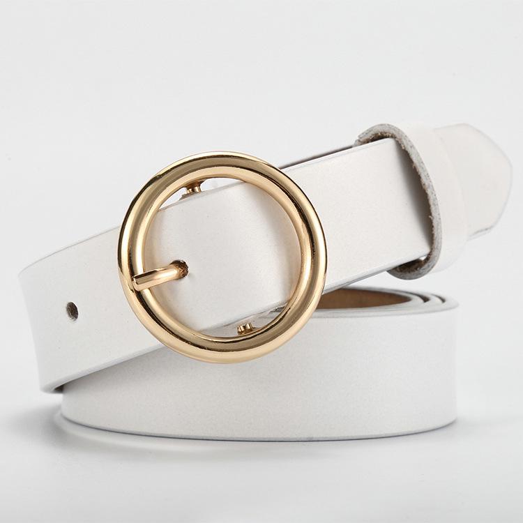 Belt Fashion Women Leather Alloy Pin Buckle Waist Strap Belt Slim Waistband
