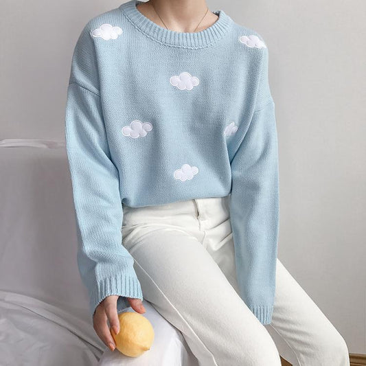Fall Winter Women Sweaters Knitted Stylish Pullovers Minimalist Loose Casual Wild Jumpers
