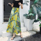 Long Floral Chiffon Casual Skirt A Piece of Cloth Women Summer Long Beach Wrap Skirt
