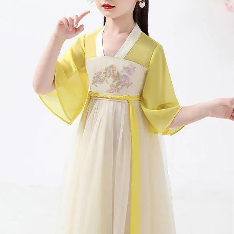 Girls' Hanfu Dress Summer Dress Children's Chinese Style Improved Underwear Ancient Costume Western Style Princess Skirt