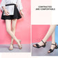 Women's Summer Mid-heel Sandals All-match Fashionable Women's Shoes with Thick Heels Korean Style Open Toe Buckle Women's High Heels