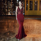 High-end Evening Dress Female Temperament Noble Fishtail Long Banquet Host Dress Skirt Skirt Queen