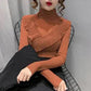 Ruffled Half Turtleneck Sweater Women  Autumn  Winter Wear Lace Style Self-cultivation Hollow Knit Bottoming Shirt Top