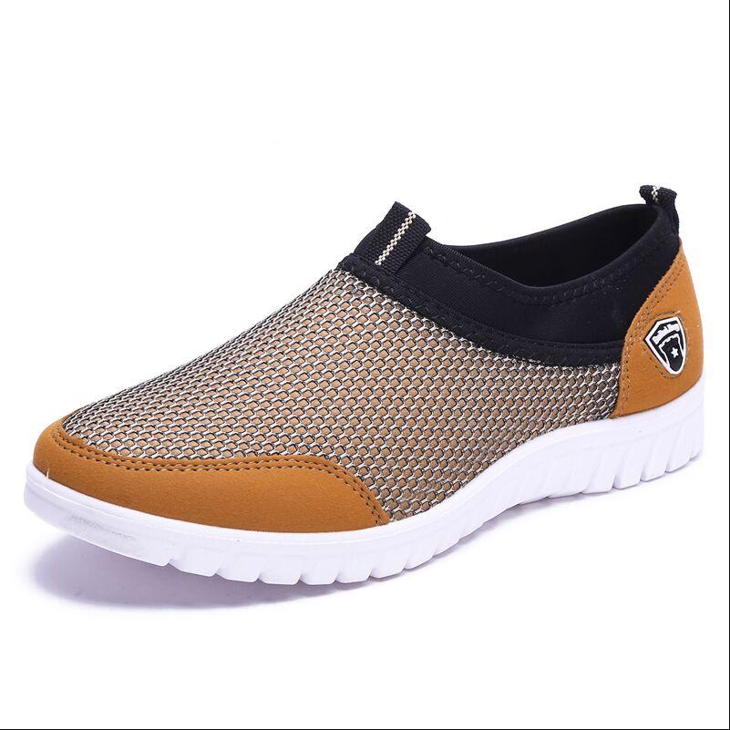 Summer Mesh Shoe Sneakers for Men Shoes Breathable Men's Casual Shoes Slip-On Male Shoes Loafers Casual Walking 38-48