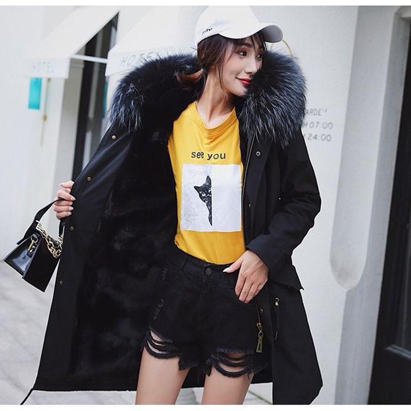 Women Retro Faux Fur Parka Coats Outwear Long Warm Overcoat Girl
