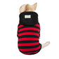 Pet Clothes Autumn and Winter Dog Clothes Bulldog Striped Two-leg Cotton Coat Puppy Hoodies Jacket Coat Keep Warm Clothing for Dogs Pet Soft Outfit