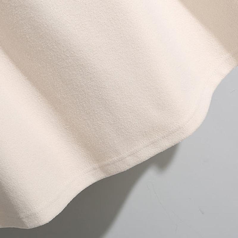 Two-piece Dress Women Early Autumn 2021 Long-sleeved Dress with Wood Ears Mid-length Waist-slimming Fake