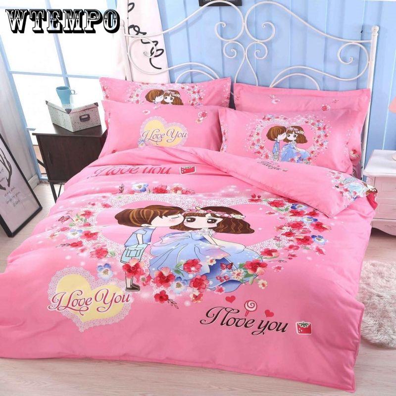 Flamingo Paisley Bedding Set Twin Queen King Size 4Pieces Floral Cotton Bedding Set 4pcs