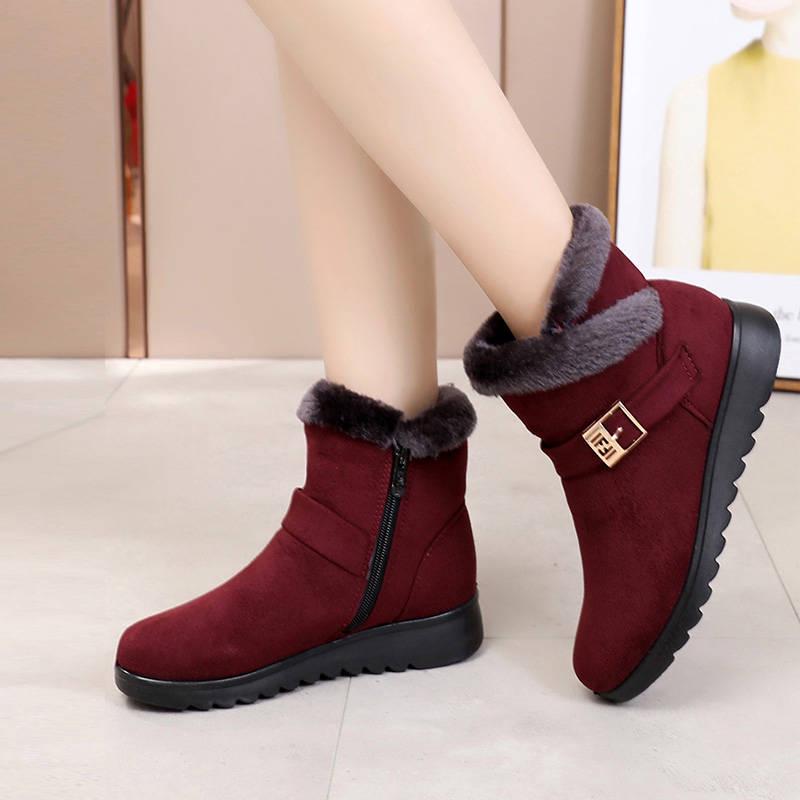 Women Ankle Boot Winter Plush Snow Boots Winter Cotton Shoes British Style Boots