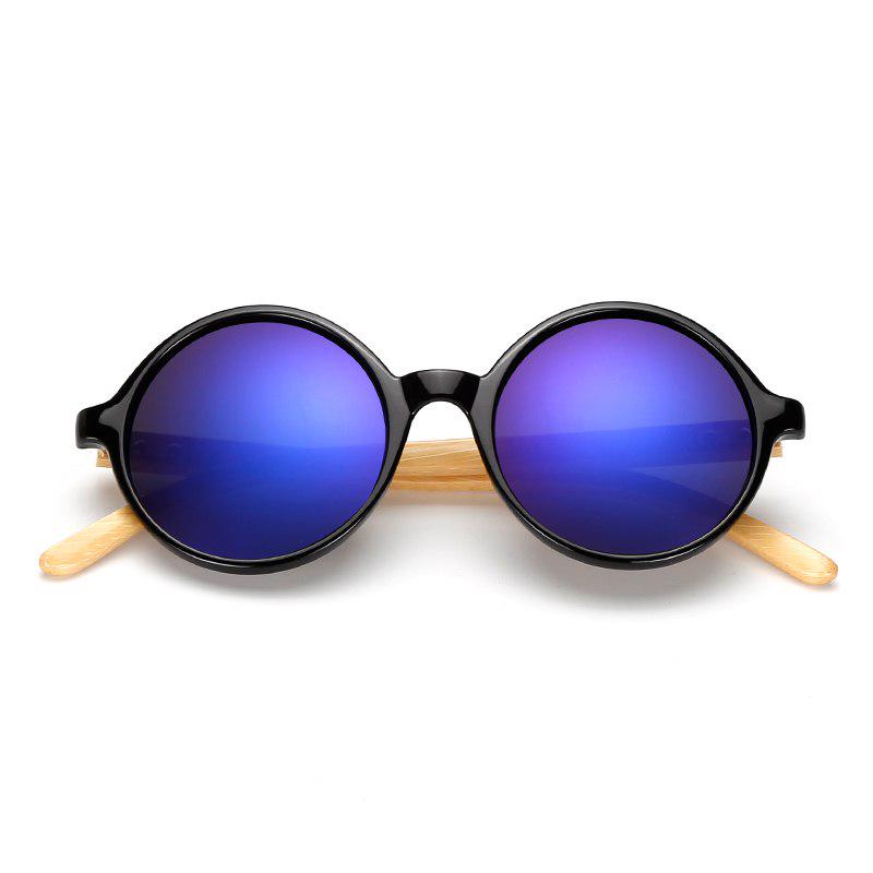 WTEMPO 2019 New Finish Handmade Bamboo Feet Round Sunglasses Women Brand Designer Plastic Frame Wome