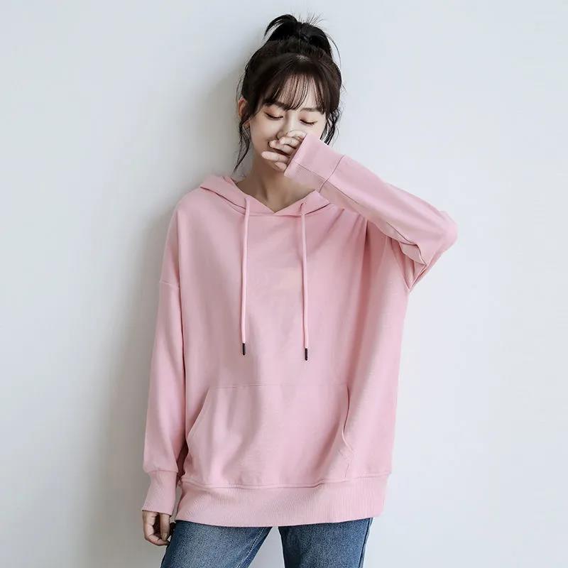 Hoodied Long Sleeve Streetwear Harajuku Sweatshirt Women Unisex Sport Hoody Tops