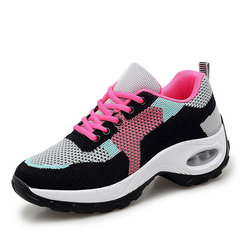 Women Vulcanized Shoes Summer Women's Sneaker 2020 Spring Summer Knitting Breathable Shoe Chunky Platform Sneakers Soft