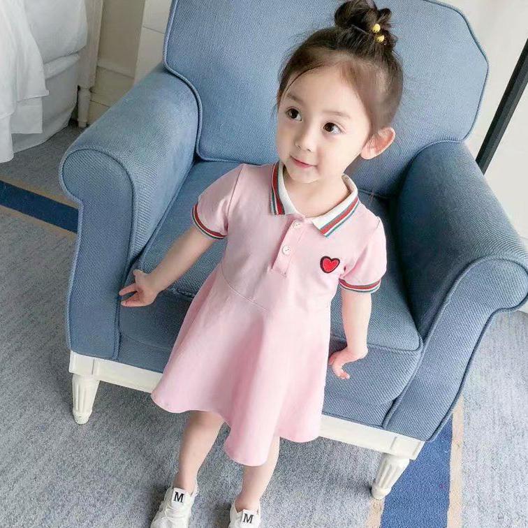 Summer Baby Girls Casual Clothes Dress Cherry Print Short Sleeve Dress Kids Toddler Pageant Dresses