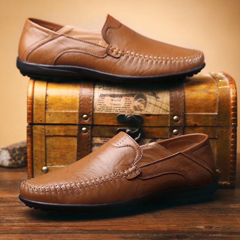 Soft Soles and Soft Leather Breathable Shoes for Men, Casual Shoes with Comfortable Shoes for Men