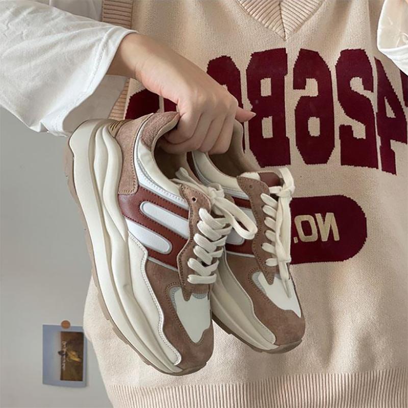 Yogurt Universe Forrest Gump Sneakers Women's Autumn and Winter Retro Niche Thick-soled Increase Casual Sports Daddy Shoes