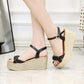 Mid-heel Sandals Women's Summer Slope with Platform Sandals