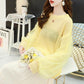 Thin Knit Top Loose Long-sleeved Hollow Sweater All-match Bottoming Shirt Gentle Wind