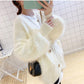 Sweet Mid-length Non-shedding Sweater Thicken Fashion Jacket Tassel Knit Cardigan Fairy Trend