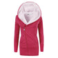 Warm Jacket Women Solid Casual Hooded Winter Coat Thick Woolen Fleece Parkas Long Cotton High Quality Ladies Winter Clothes
