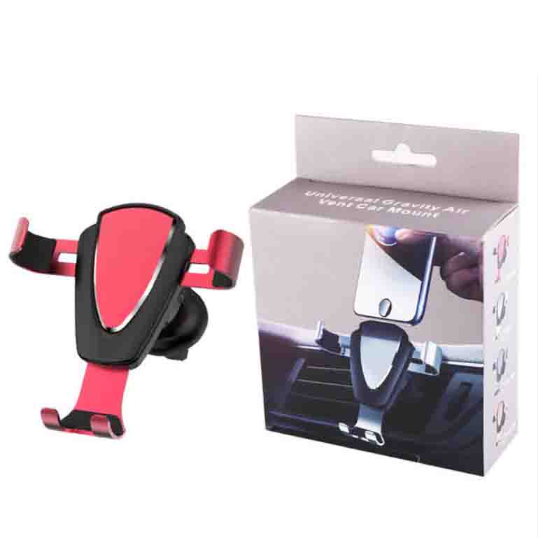 Universal Car Mobile Phone Aluminum Alloy Gravity Support Holder Air Vent Mount Stand No Magnetic