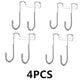 1/4PCS 304 Stainless Steel Household Hook Door Back Hook Kitchen Cabinet Door Back Hanging U-shaped Strong Hook Towel Hooks Kitchen