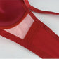 Sexy and Comfortable Gathering and Receiving Breast Adjustment Thin Section No Steel Ring Embroidered Women's Underwear Bra