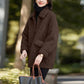 Fashion Ladies Lapel Lamb Velvet Jacket Winter Long Large Size Button Jacket Thick Warm Long-sleeved Cardigan Jacket