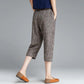 Summer Thin Cotton-linen Cropped Trousers Women Loose Large Size Casual High-waist Harem Pants Nine-point Cotton and Linen Pants Women
