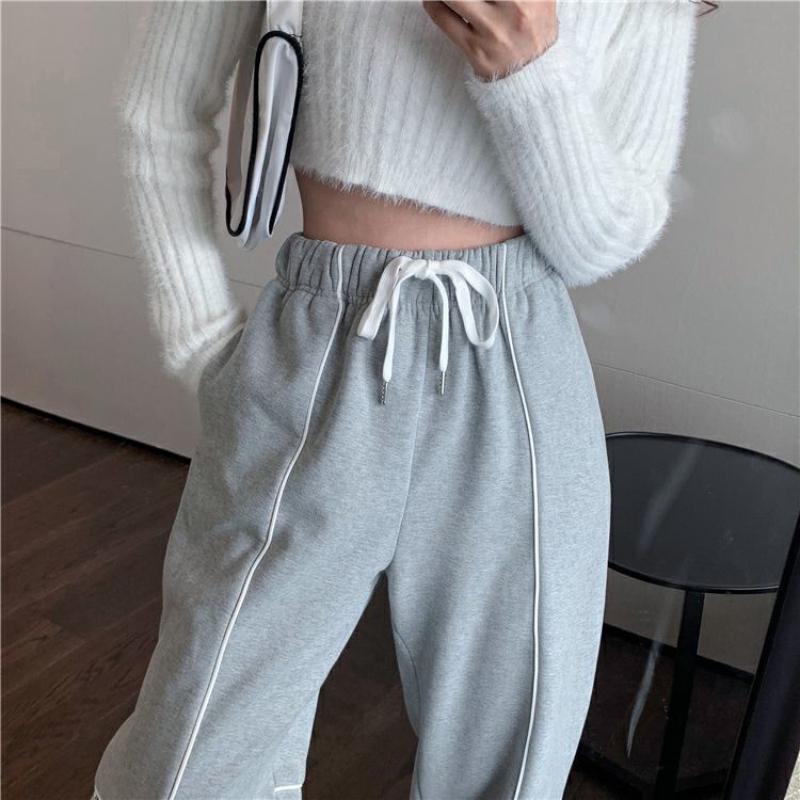 Sports Pants Female Students Spring and Summer Loose Straight Leg Harem Pants Wearing Thin Casual Pants