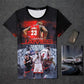 Basketball clothes men's summer 3D printed short-sleeved T-shirt male star T-sleeve large size