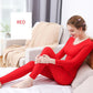 Women Winter Autumn Thermal Underwear Lace O-neck Female Tight Suit Thicken Windproof Comfortable Soft Lining Long Sleeve High Elasticity Warm Pajamas