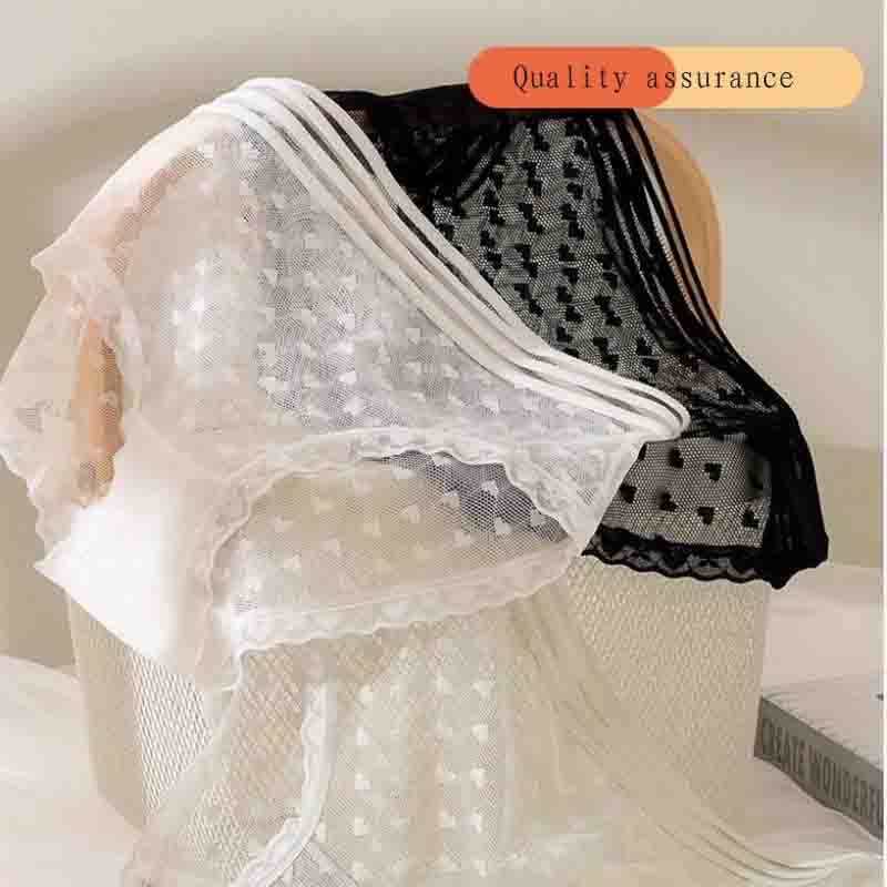 Lace Panties Women's Summer Mid-waist Seamless Hollow Transparent Sexy Ladies Large Size Thin