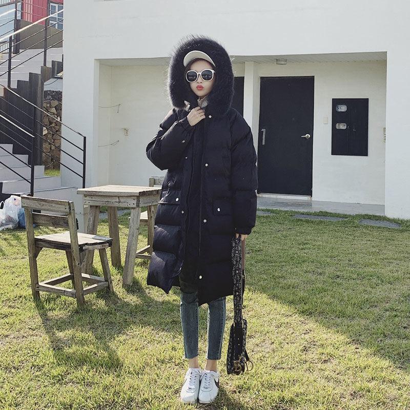 Women's Cotton-padded Jacket Women's Mid-length Coat Korean Style Loose Cotton-padded Clothes Bread Clothes Thick Winter Padded Jacket