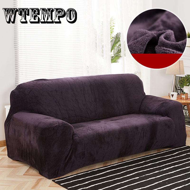 Thick Plush Sofa Cover Stretch Furniture Covers Elastic Sofa Covers for Living Room Slipcovers
