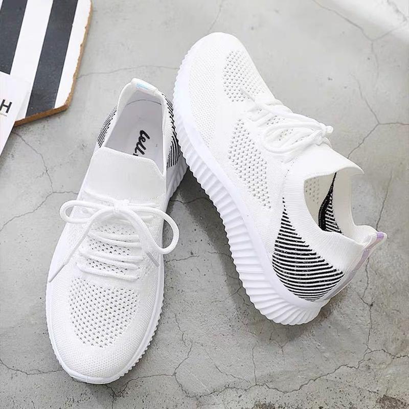 Spring White Shoes Women's Shoes Breathable Sports Mesh Wild Summer Thin Hollow Blank Shoes