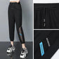 Ice Silk White Sports Pants Women's Summer Beam Feet Casual Thin Quick-drying Harlan Nine-point Pants Women's Trend