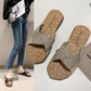 Slippers Female Summer Wear 2020 with Drill Soft Bottom Non-slip Simple Wild Flat Bottom Tendon Bottom Sandals