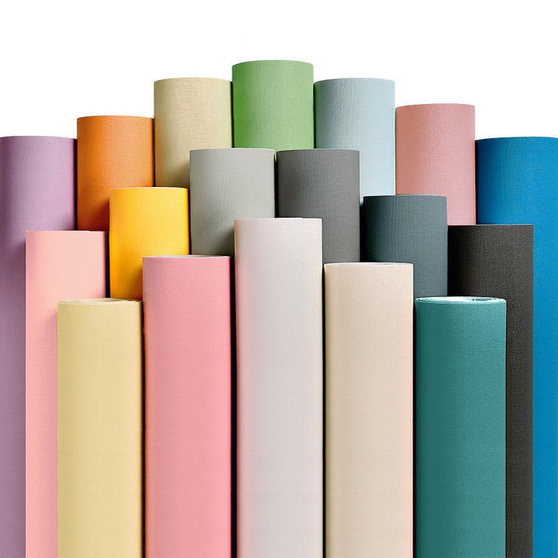 Self-adhesive Waterproof and Moisture-proof Wallpaper Solid Color Dormitory Home Warm Bedroom Background Wall Paper
