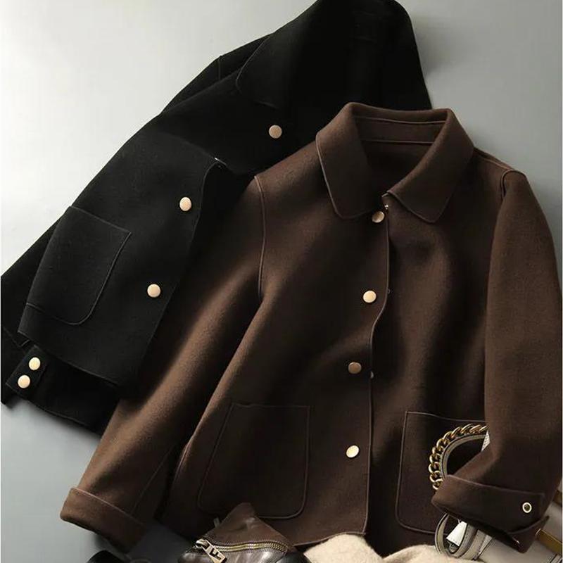Lapel Short Jacket Women's 2021 Spring and Autumn Temperament Fashion Loose All-match Blouse