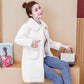 Lamb wool women's padded jacket winter mid-length loose faux fur woolen women's coat