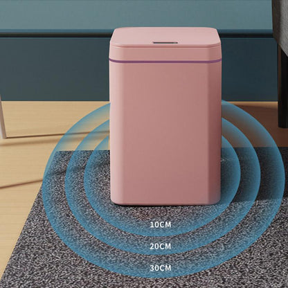 16 Liters Smart Sensor Trash Can Household with Lid Bathroom Kitchen Living Room Toilet Automatic Thickening Increase Trash Can