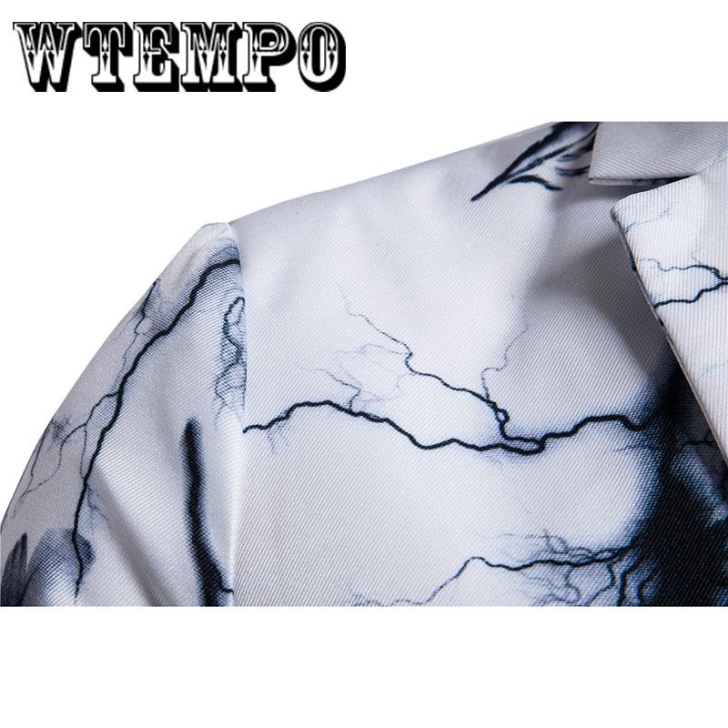 Fashion Jacquard Print Slim Jacket Men's Casual Business Party Wedding Blazer