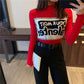 Individual Letters Print Bottoming Shirt Women's Tight Pullover Long-sleeved Wild Sweater
