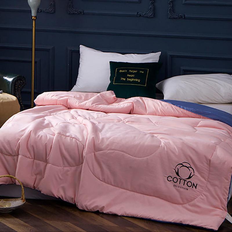 Summer Soft Washed Cotton Skin-friendly Down Velvet Quilt Machine Wash Single Double Air-conditioned Quilt Student Spring and Autumn Quilt