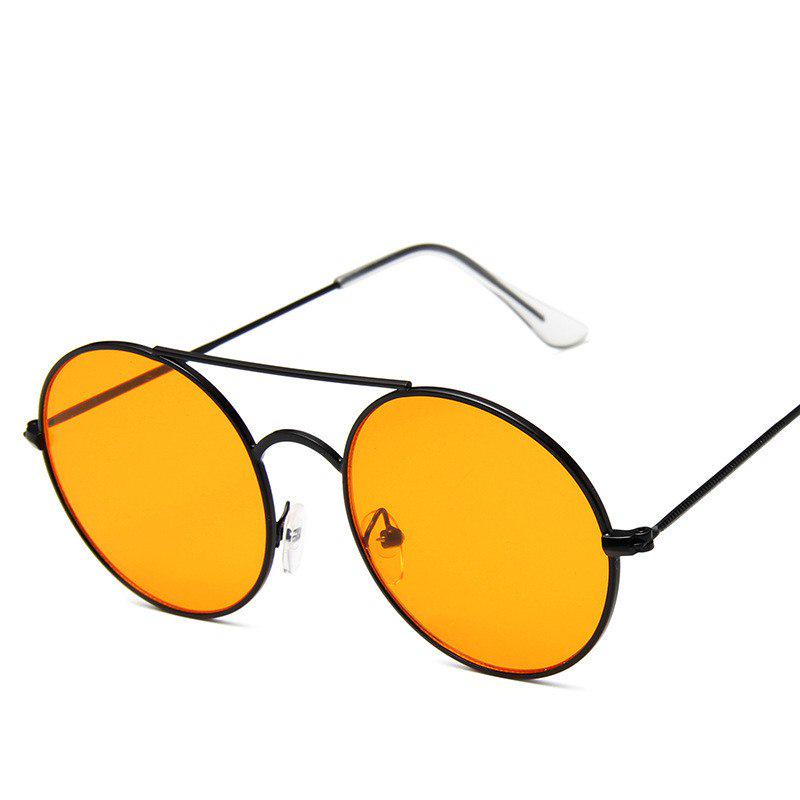 Vintage Round Sunglasses Men Women 2019 Fashion Metal Sun glasses Small Circle Sunglass Reflective M