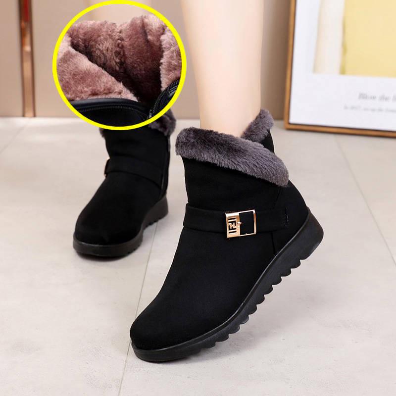 Women Ankle Boot Winter Plush Snow Boots Winter Cotton Shoes British Style Boots