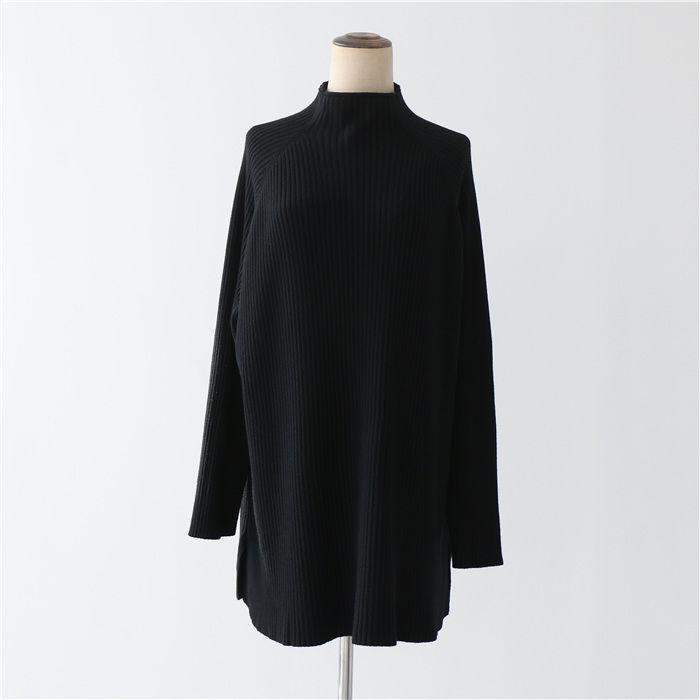 Lady Knittes Dress Autumn Winter Sweater Tops  Loose Lazy Women Knit Skirt Short Dress Base Dress