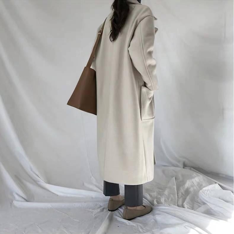 Mid-length autumn and winter women's woolen coat was thin woolen coat woolen coat women