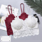 Two-piece Japanese Thin Section Anti-glare Skin-friendly Breathable All-match No Steel Ring Lace Camisole Tube Top Wrap Bra