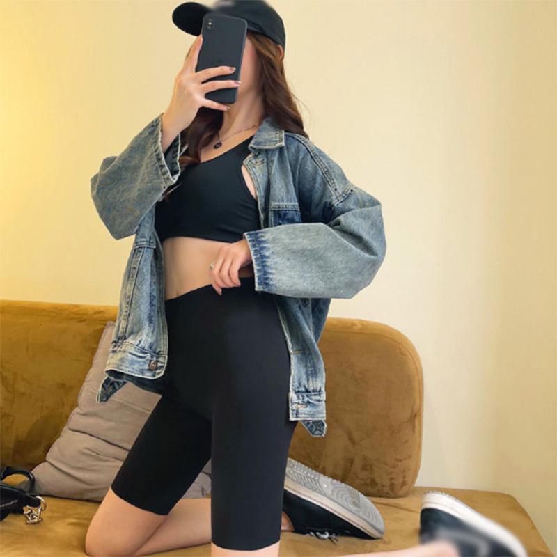 Sharkskin Five-point Leggings Women's Outer Wear Cycling Pants Spring and Summer Thin Section Tight Sports Shorts Barbie Pants